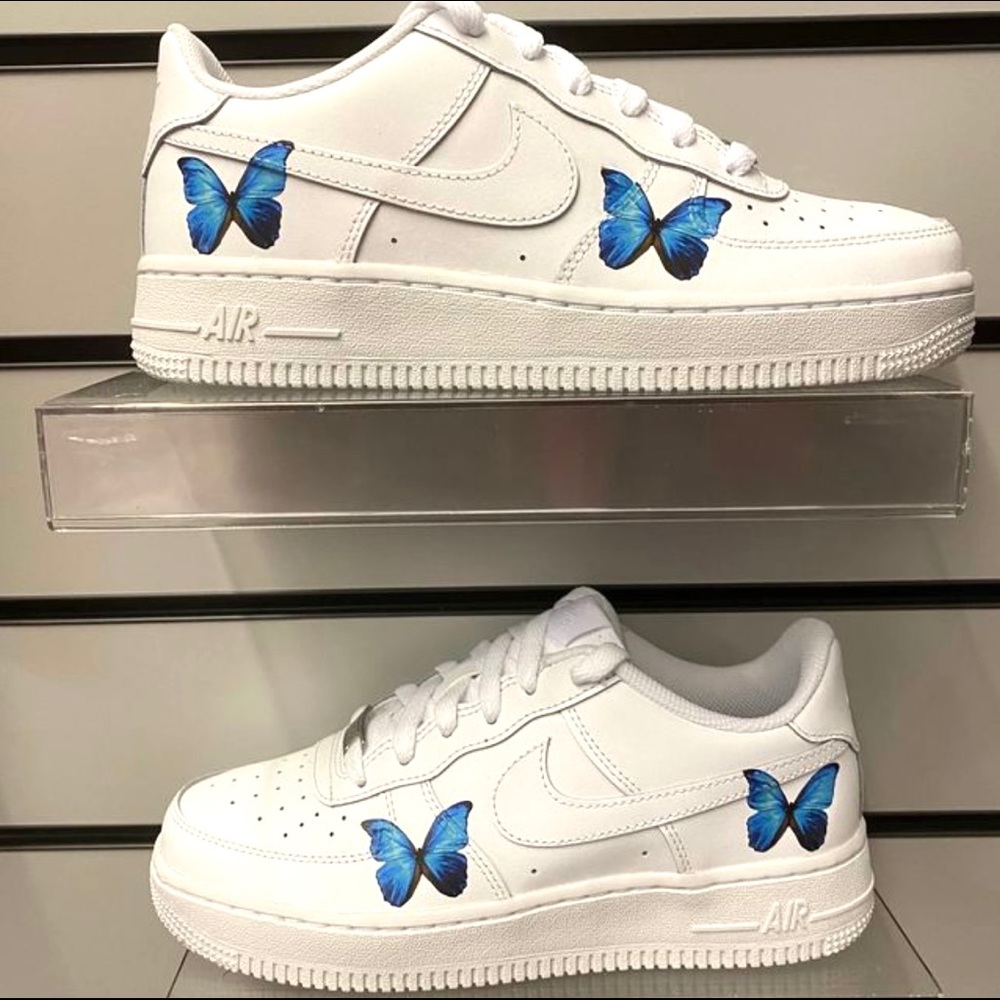 Custom Air Force 1 (Blue Butterflies 🦋)
